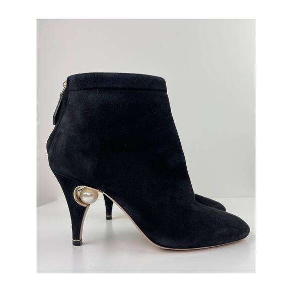 Nicholas Kirkwood Penelope Pearl Ankle Suede Boots Bootie Stiletto Heel Sz 36 6 - Picture 4 of 11
